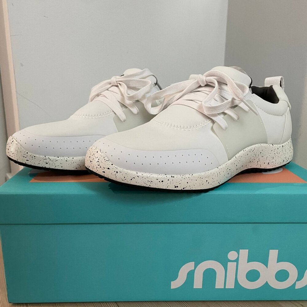 Snibbs Spacecloud Non Slip Water Resistant Sneaker White Women's 8 Vegan